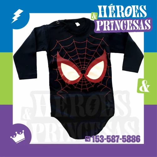 Body para bebé con diseño de Spider-Man – ropa infantil Héroes y Princesas Lanús zona sur Argentina