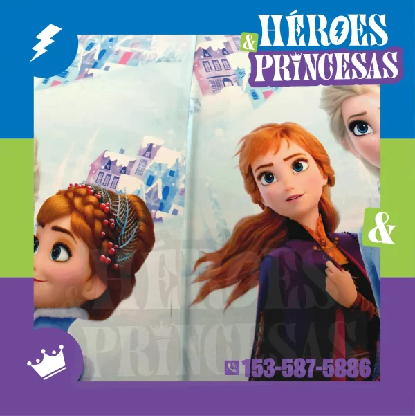 paraguas_infantil_frozen_con_diseño_celeste_ilustraciones_de_anna_y_elsa_castillos_y_copos_de_nieve_en_lanus_buenos_aires_argentina