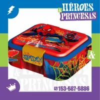 Lunchera multicompartimento Spider-Man Supreme de Wabro con 3 divisiones, diseño colorido y cierre seguro, disponible en Héroes y Princesas Argentina