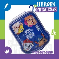 Lunchera Paw Patrol con ganchito para colgar y tapa ilustrada con personajes – Héroes y Princesas Lanús Argentina
