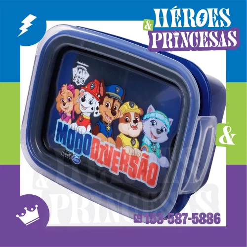 Lunchera Paw Patrol con tapa ilustrada “Modo Diversión”, hermética y de 630 ml – Héroes y Princesas Lanús Argentina
