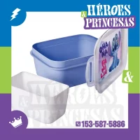 Tupper infantil Stitch con separador interno removible y tapa ilustrada Ohana – Héroes y Princesas Lanús Argentina