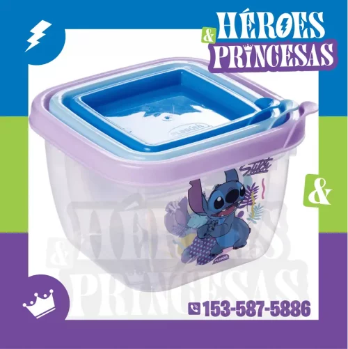 Tupper individual de Stitch hermético ideal para merienda escolar – Héroes y Princesas en Lanús Argentina