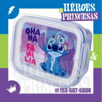 Tupper hermético con diseño Ohana de Stitch para vianda escolar – Héroes y Princesas Lanús Argentina